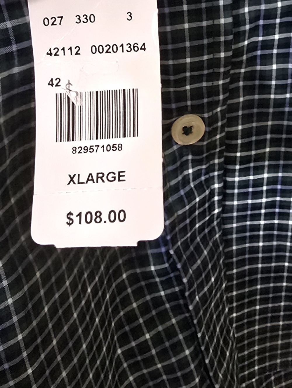 Brooks Brothers Shirt Mens Size XL Blue Green Plaid Nylon Stretch Button Up NWT. - Picture 6 of 16